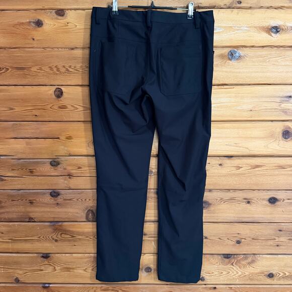 Lululemon ABC Classic Fit Black Mens Pants 34 - Picture 2 of 7